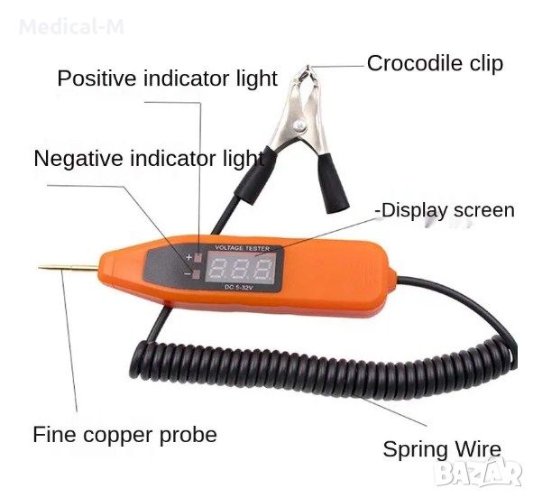 Тестер За Захранване На Веригата На Автомобила Детектор На Сондата, снимка 1