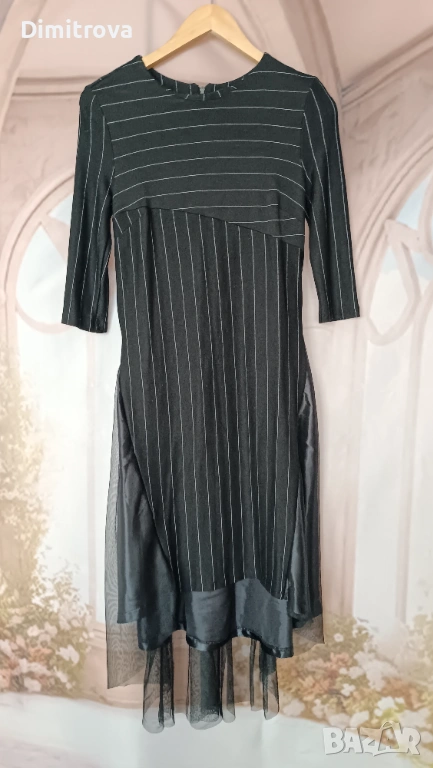 Екстравагантна дамска рокля с асиметрична кройка, снимка 1