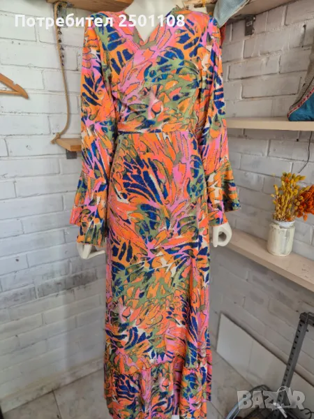 Дълга копринена рокля, снимка 1