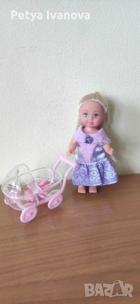 Малка кукличка с количка и бебе, снимка 1