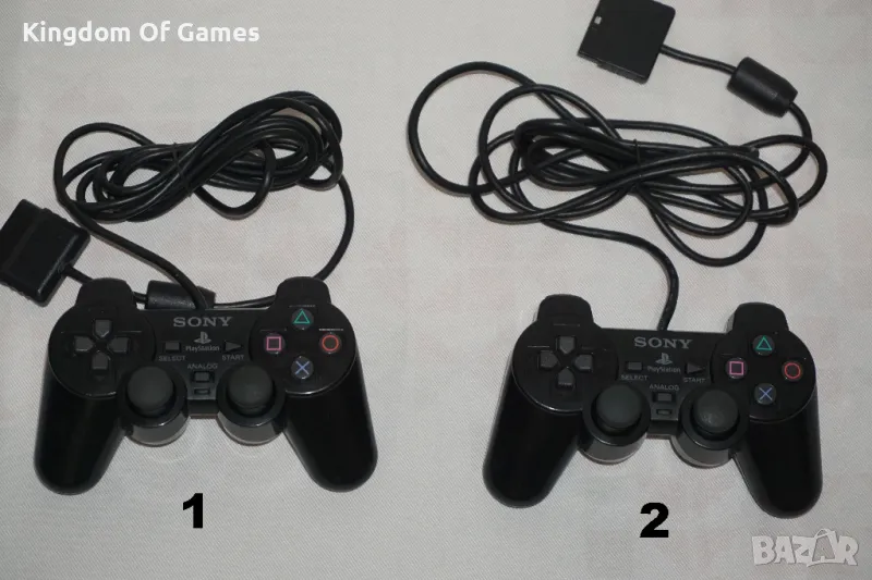 Два Броя Оригинални Джойстици DUALSHOCK 2 SCPH 10010 За Конзола Sony Playstation 2 , снимка 1