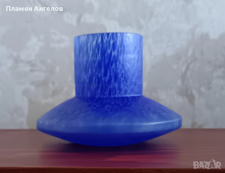 Стъклена ваза и свещник в едно. , снимка 1