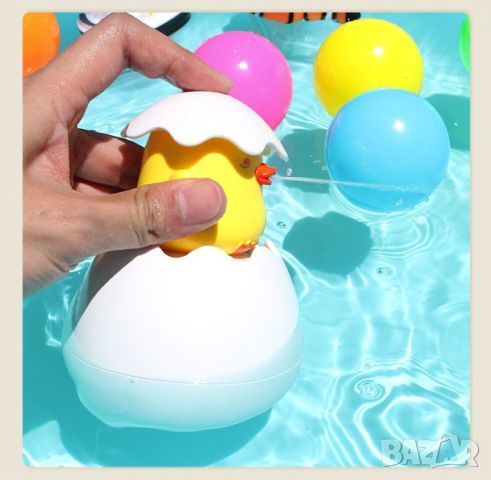 Детска забавна играчка за вана жълто пате в яйце, снимка 4 - Други - 46100126