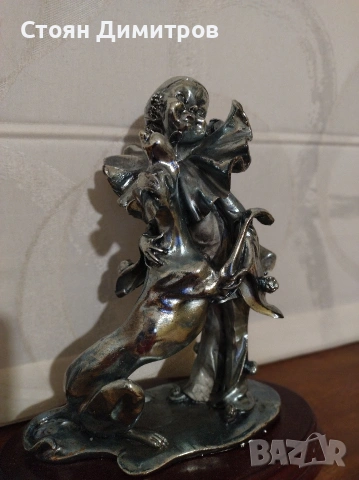 Клоун и куче прекрасна изработка,класика, ръчна работа тежи 1050гр. вис.25см., снимка 11 - Антикварни и старинни предмети - 53742838