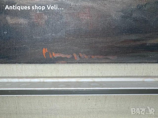 Авторска картина с рамка  Magne Ohlqvist №6814 , снимка 2 - Антикварни и старинни предмети - 49939906