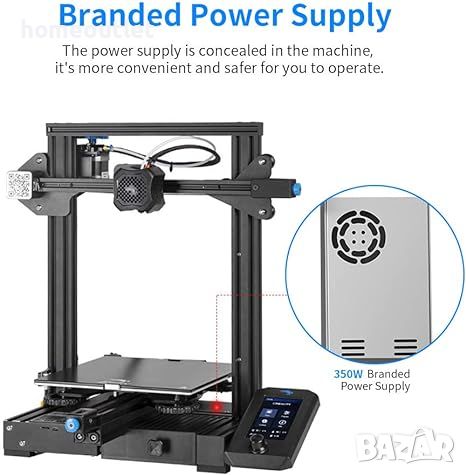 ПРОМОЦИЯ 3D принтер CREALITY ENDER-3V2 SILENT MOTHERBOARD , снимка 3 - Принтери, копири, скенери - 46669434