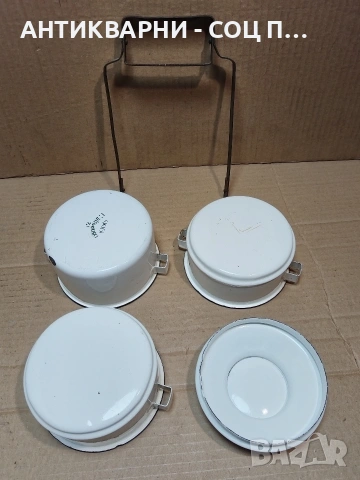 Стара Соц Българска Емайлирана Садинка / 1966 г. / НОМЕР 1625., снимка 9 - Антикварни и старинни предмети - 53670753