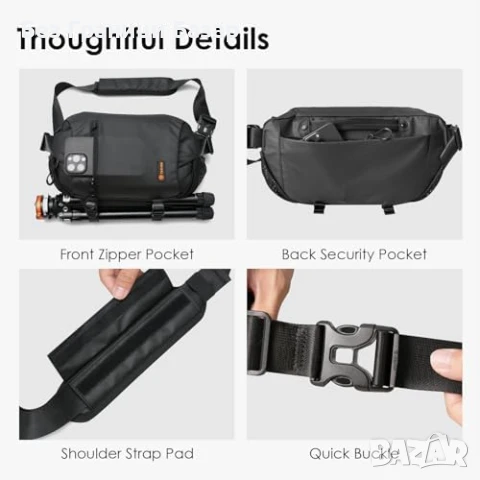 Нова Водоустойчива чанта за камера DSLR 5L с място за статив аксесоари, снимка 6 - Чанти, стативи, аксесоари - 51107753