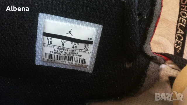 Off-White × Nike Air Jordan 1 Retro High The Ten "Chicago" AA3834-101 Размер EUR 44/UK 9 41-14-S, снимка 18 - Кецове - 50462998