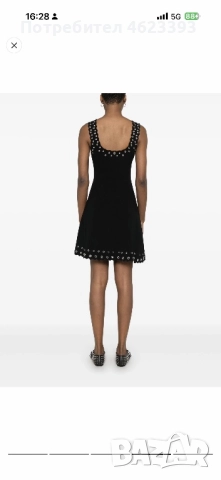 Черна рокля Maje, снимка 5 - Рокли - 52423405