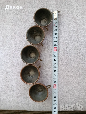 Малки медни чашки, снимка 2 - Други ценни предмети - 53922332