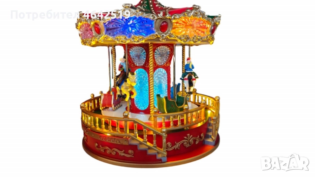 Музикална Коледна въртележка със светлини и музика, снимка 8 - Музикални играчки - 52337566