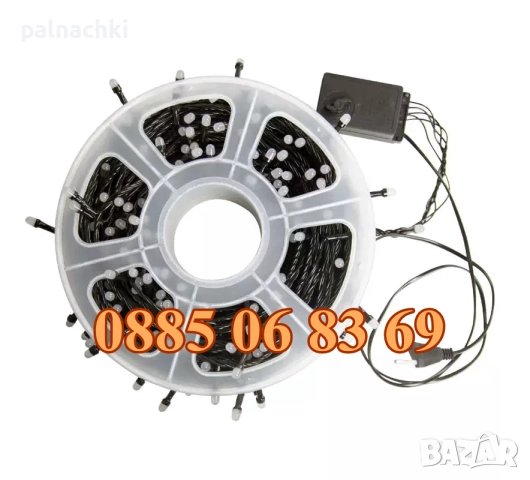 Коледни лампички 20 метра на макара, многоцветни, водоустойчиви, снимка 6 - Декорация за дома - 52327373