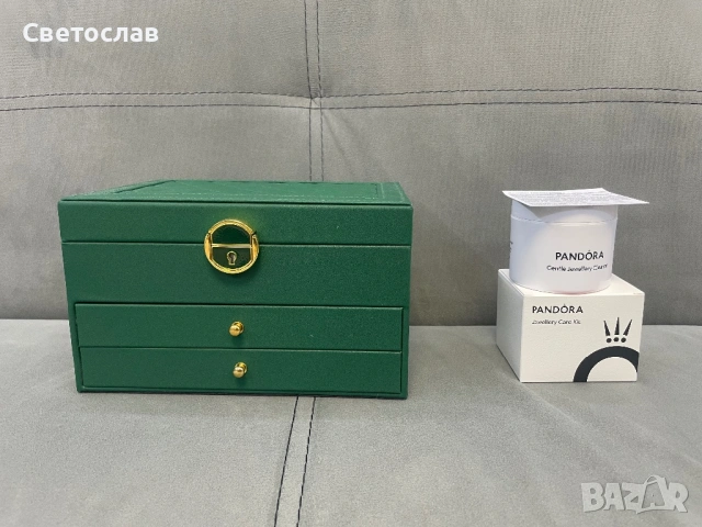 Стилна кутия за бижута и комплект за почистване на бижута Pandora