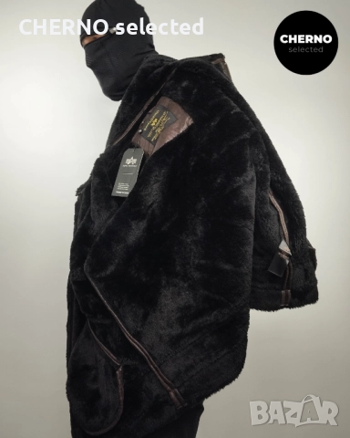 Бомбър яке от еко кожа ALPHA INDUSTRIES B3 Faux Leather bomber jacket – L – Ново с етикети, снимка 9 - Якета - 52850676