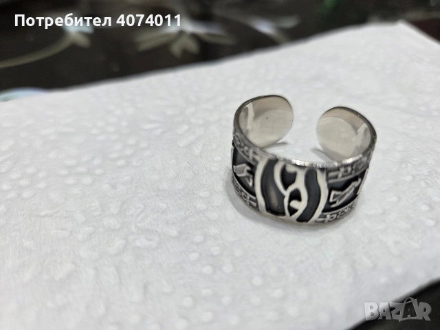 мъжки сребърен пръстен