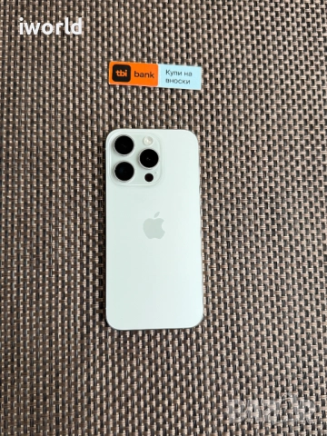НОВ❗️100% БАТЕРИЯi Phone 15 Pro Лизинг от 56лв/м ❗️ White Titanium 128Gb❗️