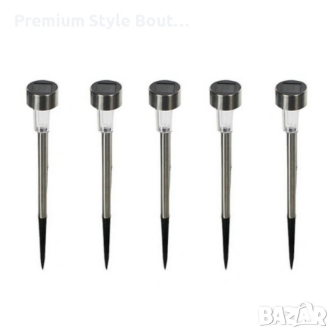 Комплект от 5 броя Led соларни лампи - автоматично включване без разход за електроенергия, снимка 7 - Друга електроника - 54030078