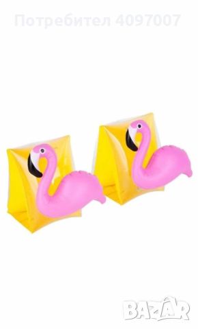 Плувай с усмивка - Детски надуваеми ленти с фламинго,за забавление и безопасност - 2бр в компллект, снимка 4 - Други - 46381062