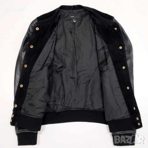 MANGO Оригинално Дамско Кожено Яке Естествена Кожа Велур M-L, снимка 6 - Якета - 53621114