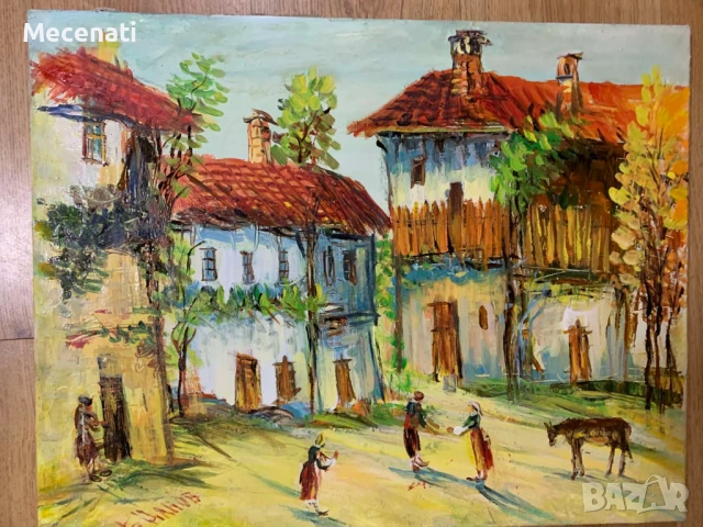 БОРИСЛАВ ЦАНОВ масло/платно пейзаж , снимка 8 - Картини - 53122780