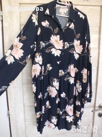 Рокля тип риза, снимка 2 - Рокли - 53278658