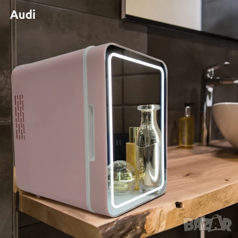 Мини хладилник OLVY с обем 4 литра за козметика, бебешка храна, мляко,храна,напитки, фреш, снимка 2 - Други - 53936233