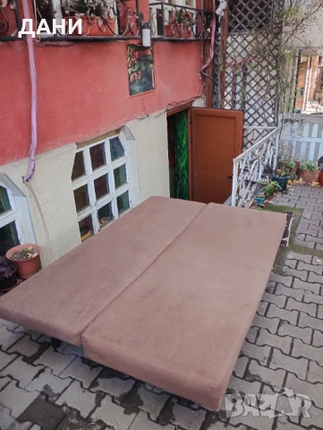 Разтегателен диван-легло, канапе с ракла.190/80/80.В разпънатo състояние ширината е 160 см, снимка 2 - Дивани и мека мебел - 52220700