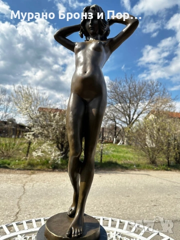 Масивна бронзова статуетка Pitta Luga – 76 см, 16 кг, снимка 4 - Антикварни и старинни предмети - 53985061