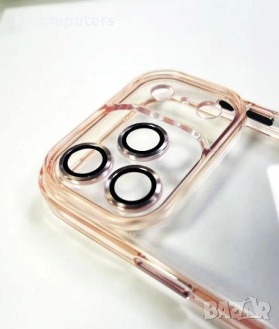 Калъф силикон Clear Camera Protect / Розов-прозрачен / за iPhone 17 Pro Max 6.9 Баркод : 3132431, снимка 2 - Калъфи, кейсове - 52381408