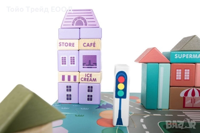 Дървени блокове град, снимка 12 - Конструктори - 52671015