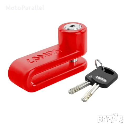 Мото заключвалка диск Pinch XL Ø 10 mm red , снимка 1 - Аксесоари и консумативи - 47217340