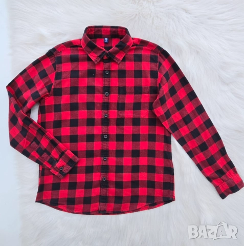 Детска карирана риза 11-12 години , снимка 2 - Детски ризи - 52772453