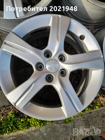 Продава оригинални алуминиеви джанти за Пежо,16 цола, снимка 2 - Гуми и джанти - 52664997