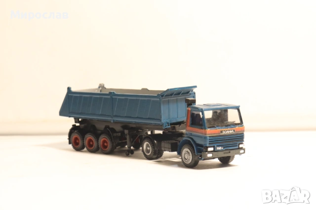 HERPA 1:87 SCANIA САМОСВАЛ ГОНДОЛА КАМИОН МОДЕЛ, снимка 4 - Колекции - 53745223