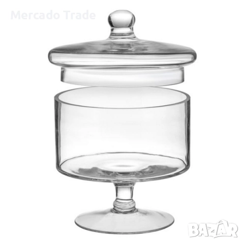 Стъклен буркан Mercado Trade, За сладки или бонбони, Цилиндър, снимка 3 - Кутии за храна - 52208495