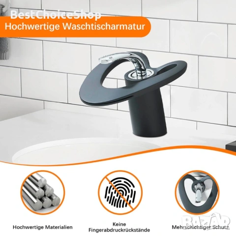 Мивка - смесител, монтаж върху плота на мивката, с една дръжка, черен, снимка 7 - Други - 53892817