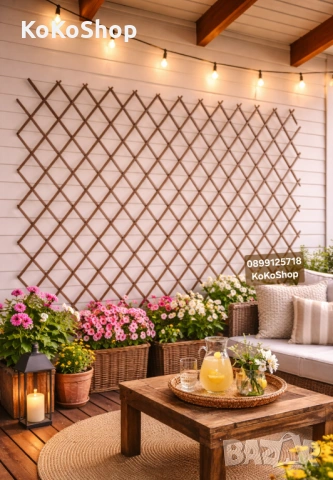 Дървена пергола - различни размери, сгъваема