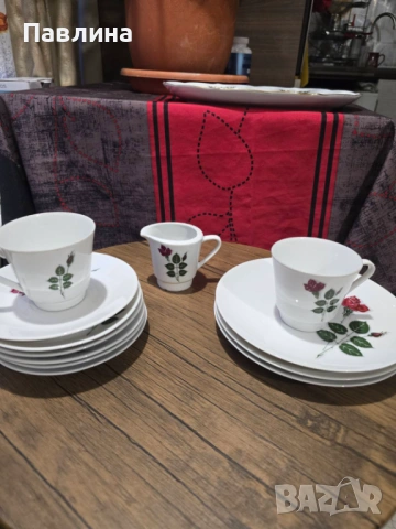 Винтидж Немски порцеланов сервиз, снимка 8 - Сервизи - 53865709