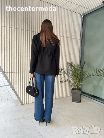 Дамско черно палто, снимка 4 - Палта, манта - 52903077