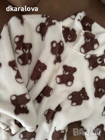 Дамска плюшена блуза , снимка 2 - Блузи с дълъг ръкав и пуловери - 53475934