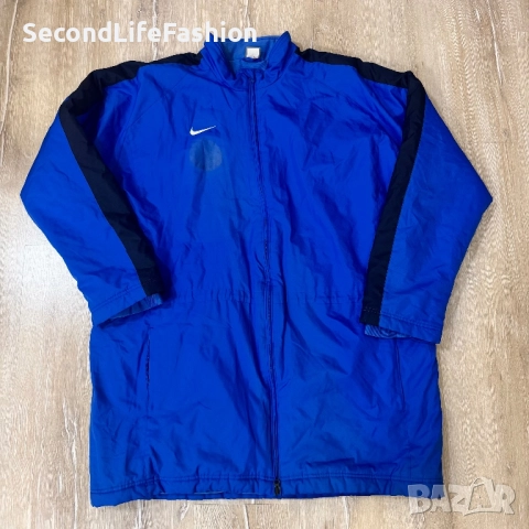 Винтидж яке Nike от 90-те години с голямо лого синьо зимно размер XXL.