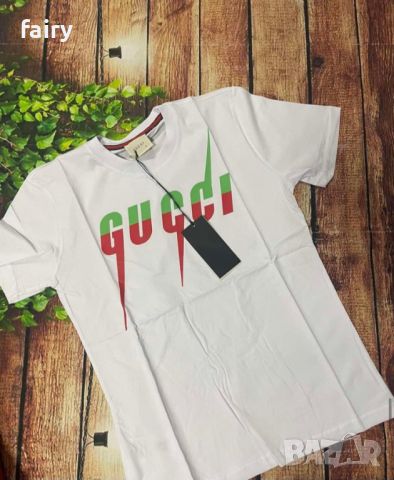 Последни бройки! Тениска Gucci бяла и черна, снимка 3 - Тениски - 45776966