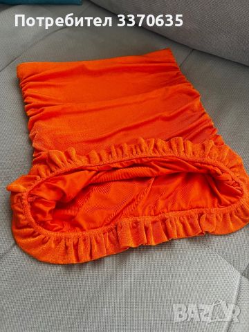 Дамска оранжева пола, размер S, снимка 2 - Поли - 46317549