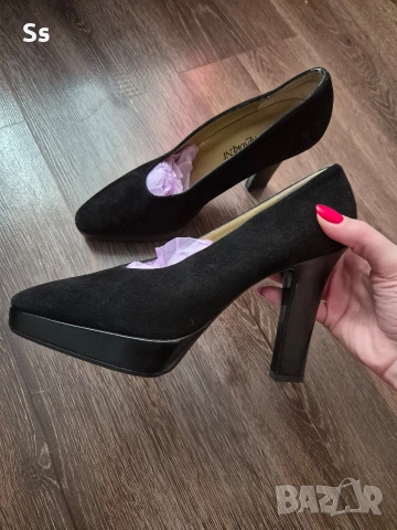 нови винтидж обувки Yves Saint Laurent – естествен велур, оригинални , снимка 3 - Дамски обувки на ток - 53844551