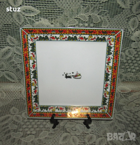 Порцеланово плато с коледни мотиви, ново, снимка 3 - Аксесоари за кухня - 52589425