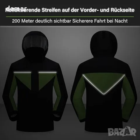 Мотоциклетен дъждобран Coutyuyi за мъже и жени, Водоустойчив, XXL, снимка 3 - Аксесоари и консумативи - 49495746