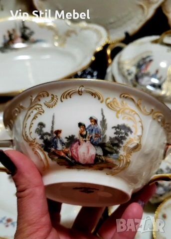 Сервиз за хранене и кафе Rosenthal Sanssouci Hoeroldt Arkadien , снимка 15 - Сервизи - 52774701