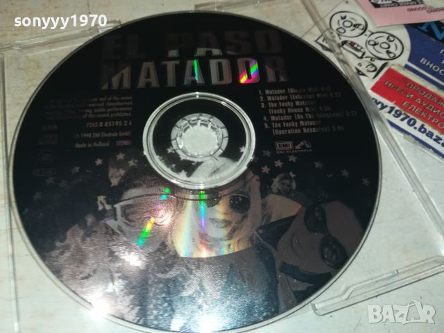 EL PASO MATADOR-CD ВНОС GERMANY 0707241215, снимка 5 - CD дискове - 46499666