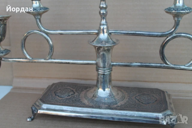 Руски сребърни свещници, снимка 8 - Антикварни и старинни предмети - 51408072